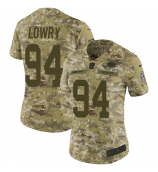 Women's Nike Green Bay Packers #94 Dean Lowry Limited Camo 2018 Salute to Service NFL Jersey