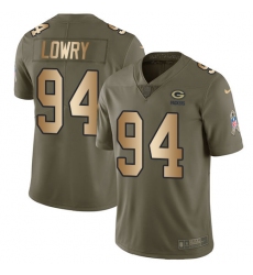 Youth Nike Green Bay Packers #94 Dean Lowry Limited Olive/USA Flag 2017 Salute to Service NFL Jersey