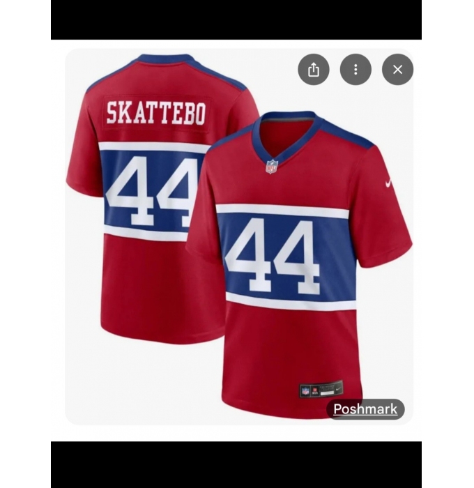 Men's New York Giants #44 Cam Skattebo Century Red Alternate Vapor Limited Football Stitched Jersey