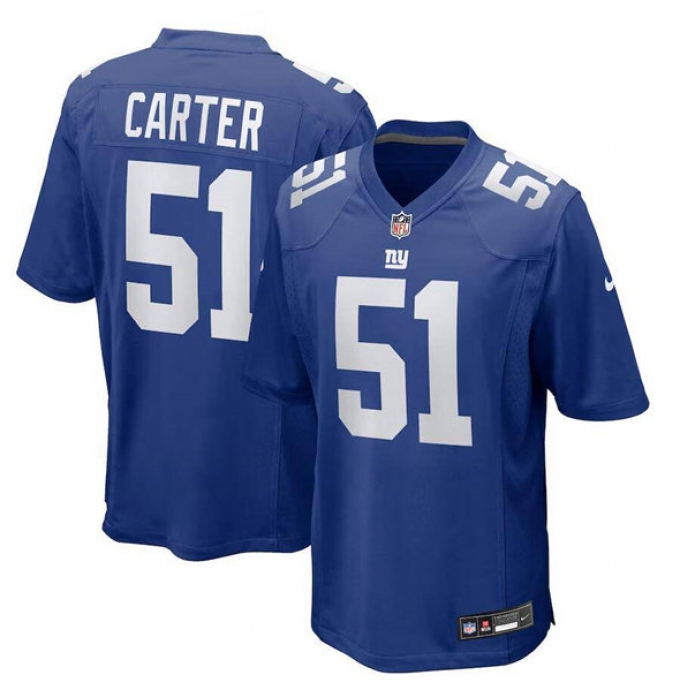 Men's New York Giants #51 Abdul Carter Royal 2025 First Round Pick Football Stitched Game Jersey