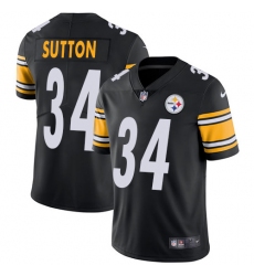 Men's Nike Pittsburgh Steelers #34 Cameron Sutton Black Team Color Vapor Untouchable Limited Player NFL Jersey