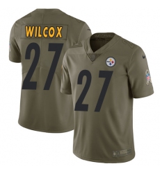 Men's Nike Pittsburgh Steelers #27 J.J. Wilcox Limited Olive 2017 Salute to Service NFL Jersey