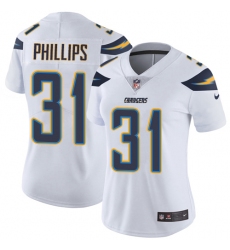Women's Nike Los Angeles Chargers #31 Adrian Phillips White Vapor Untouchable Elite Player NFL Jersey