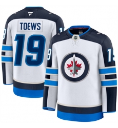 Men's Winnipeg Jets #19 Jonathan Toews White 2024-25 Away Stitched Hockey Jersey