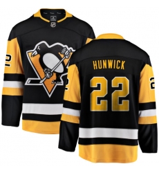 Youth Pittsburgh Penguins #22 Matt Hunwick Fanatics Branded Black Home Breakaway NHL Jersey