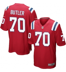 Men's Nike New England Patriots #70 Adam Butler Game Red Alternate NFL Jersey