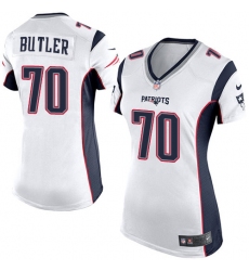 Women's Nike New England Patriots #70 Adam Butler Game White NFL Jersey
