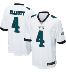 Men's Nike Philadelphia Eagles #4 Jake Elliott Game White NFL Jersey