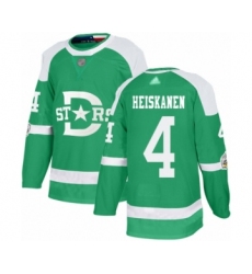 Men's Dallas Stars #4 Miro Heiskanen Authentic Green 2020 Winter Classic Hockey Jersey