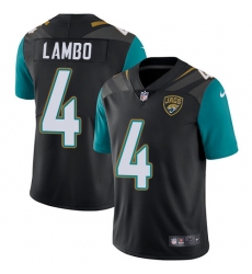 Youth Nike Jacksonville Jaguars #4 Josh Lambo Black Alternate Vapor Untouchable Limited Player NFL Jersey