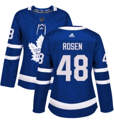 Women's Adidas Toronto Maple Leafs #48 Calle Rosen Authentic Royal Blue Home NHL Jersey