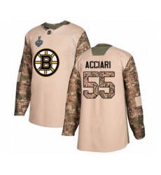 Youth Boston Bruins #55 Noel Acciari Authentic Camo Veterans Day Practice 2019 Stanley Cup Final Bound Hockey Jersey