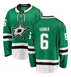 Men's Dallas Stars #6 Julius Honka Authentic Green Home Fanatics Branded Breakaway NHL Jersey