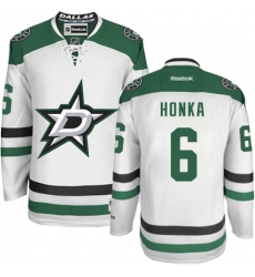 Youth Reebok Dallas Stars #6 Julius Honka Authentic White Away NHL Jersey