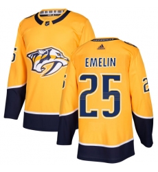 Men's Adidas Nashville Predators #25 Alexei Emelin Premier Gold Home NHL Jersey