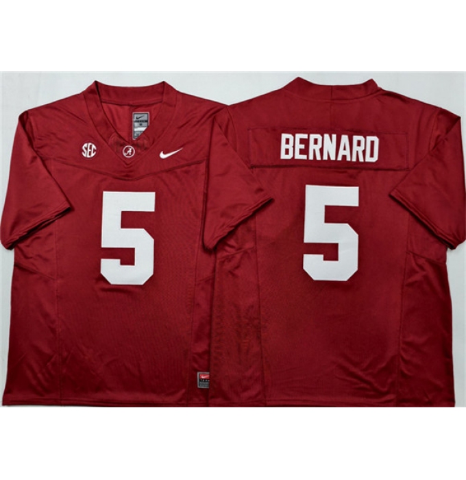 Men's Alabama Crimson Tide #5 Germie Bernard Red F.U.S.E Stitched Football Jersey