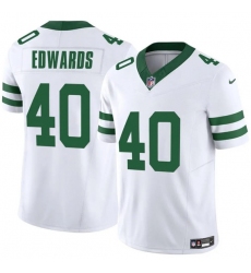Men's New York Jets #40 Donovan Edwards White 2025 F.U.S.E. Vapor Untouchable Limited Football Stitched Jersey