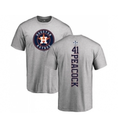 MLB Nike Houston Astros #41 Brad Peacock Ash Backer T-Shirt