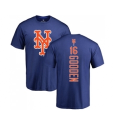 MLB Nike New York Mets #16 Dwight Gooden Royal Blue Backer T-Shirt