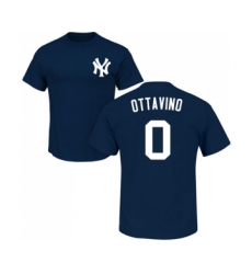 Baseball New York Yankees #0 Adam Ottavino Navy Blue Name & Number T-Shirt