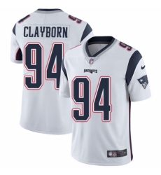 Youth Nike New England Patriots #94 Adrian Clayborn White Vapor Untouchable Limited Player NFL Jersey