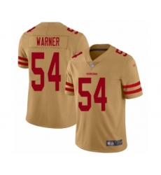 Women's San Francisco 49ers #54 Fred Warner Limited Gold Inverted Legend Football Jersey