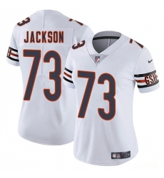 Women's Chicago Bears #73 Jonah Jackson White 2025 Vapor Stitched Jersey(Run Small)