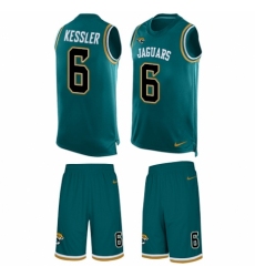 Men's Nike Jacksonville Jaguars #6 Cody Kessler Limited Teal Green Tank Top Suit NFL Jersey