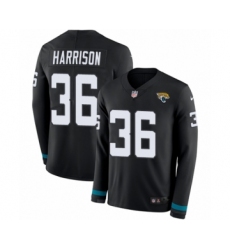 Men's Nike Jacksonville Jaguars #36 Ronnie Harrison Limited Black Therma Long Sleeve NFL Jersey