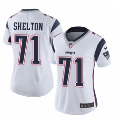 Women's Nike New England Patriots #71 Danny Shelton White Vapor Untouchable Limited Player NFL Jersey