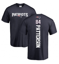 NFL Nike New England Patriots #84 Cordarrelle Patterson Navy Blue Backer T-Shirt