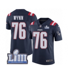 Youth Nike New England Patriots #76 Isaiah Wynn Limited Navy Blue Rush Vapor Untouchable Super Bowl LIII Bound NFL Jersey