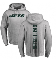 NFL Nike New York Jets #85 Neal Sterling Ash Backer Pullover Hoodie