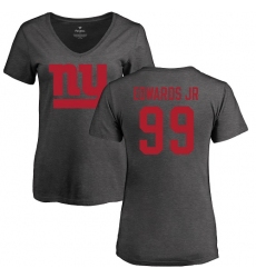 NFL Women's Nike New York Giants #99 Mario Edwards Jr Ash One Color T-Shirt