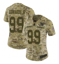 Women's Nike New York Giants #99 Mario Edwards Jr Limited Camo 2018 Salute to Service NFL Jersey