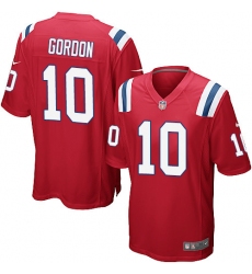 Men's Nike New England Patriots #10 Josh Gordon Game Red Alternate NFL Jersey