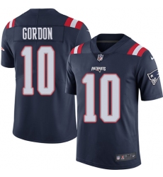 Men's Nike New England Patriots #10 Josh Gordon Limited Navy Blue Rush Vapor Untouchable NFL Jersey