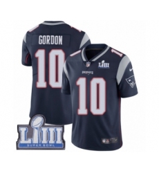 Youth Nike New England Patriots #10 Josh Gordon Navy Blue Team Color Vapor Untouchable Limited Player Super Bowl LIII Bound NFL Jersey
