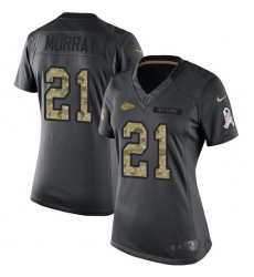Women's Nike Kansas City Chiefs #21 Eric Murray Limited Black 2016 Salute to Service NFL Jersey