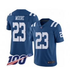 Men's Indianapolis Colts #23 Kenny Moore Limited Royal Blue Rush Vapor Untouchable 100th Season Football Jersey