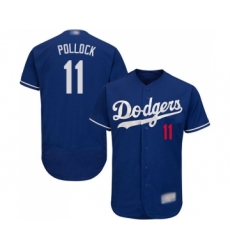 Men's Los Angeles Dodgers #11 A. J. Pollock Royal Blue Alternate Flex Base Authentic Collection Baseball Jersey