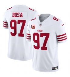 Men's San Francisco 49ers #97 Nick Bosa White 2025 F.U.S.E. With 3-Star C Vapor Untouchable Limited Stitched Football Jersey