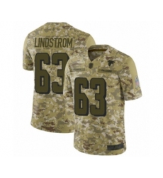 Youth Atlanta Falcons #63 Chris Lindstrom Limited Camo 2018 Salute to Service Football Jersey