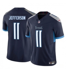 Men's Tennessee Titans #11 Van Jefferson Navy 2025 F.U.S.E. Vapor Limited Football Stitched Jersey