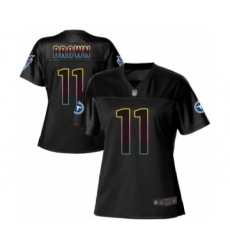 Women's Tennessee Titans #11 A.J. Brown Game Black Fashion Football Jersey