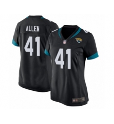 Women's Jacksonville Jaguars #41 Josh Allen Game Black Team Color Football Jersey