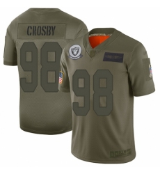 Youth Oakland Raiders #98 Maxx Crosby Limited Camo 2019 Salute to Service Football Jersey