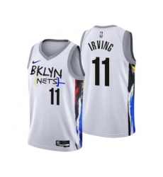 Men's Brooklyn Nets #11 Kyrie Irving 2022-23 White City Edition Stitched Basketball Jersey