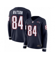 Women's New England Patriots #84 Benjamin Watson Limited Navy Blue Therma Long Sleeve Football Jersey