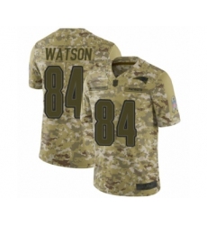 Youth New England Patriots #84 Benjamin Watson Limited Camo 2018 Salute to Service Football Jersey